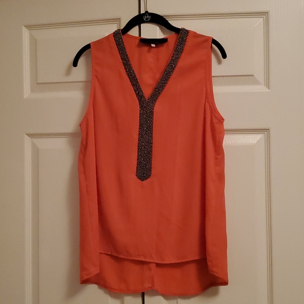 Beautiful beaded sleeveless blouse
